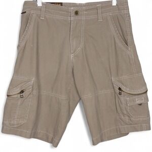 Kuhl Mens Crag Series Cargo Shorts Size 30 Khaki Tan Outdoor Hiking Casual